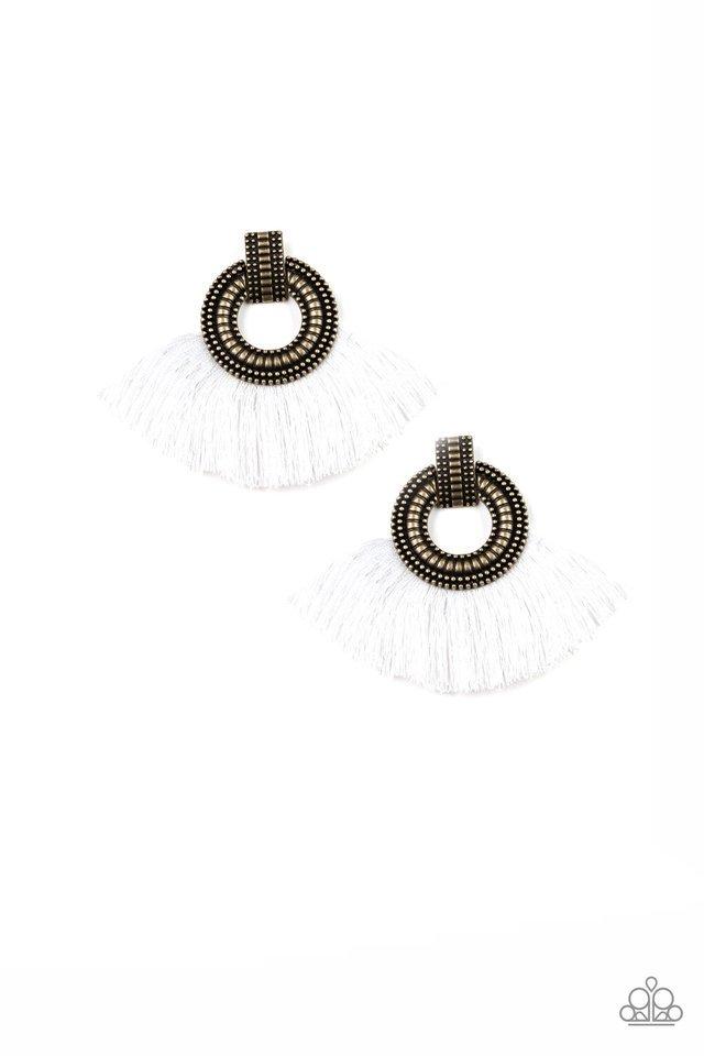 Paparazzi Accessories Iconic Impression Silver Earrings - Jewelry by Bretta