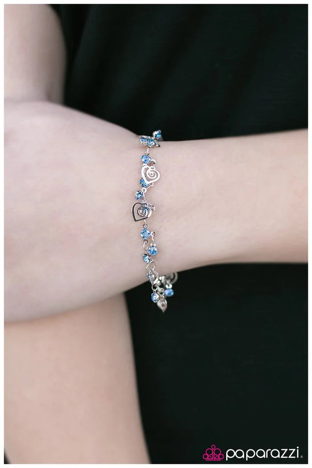 Pulsera Paparazzi ~ Be My Valentine - Azul