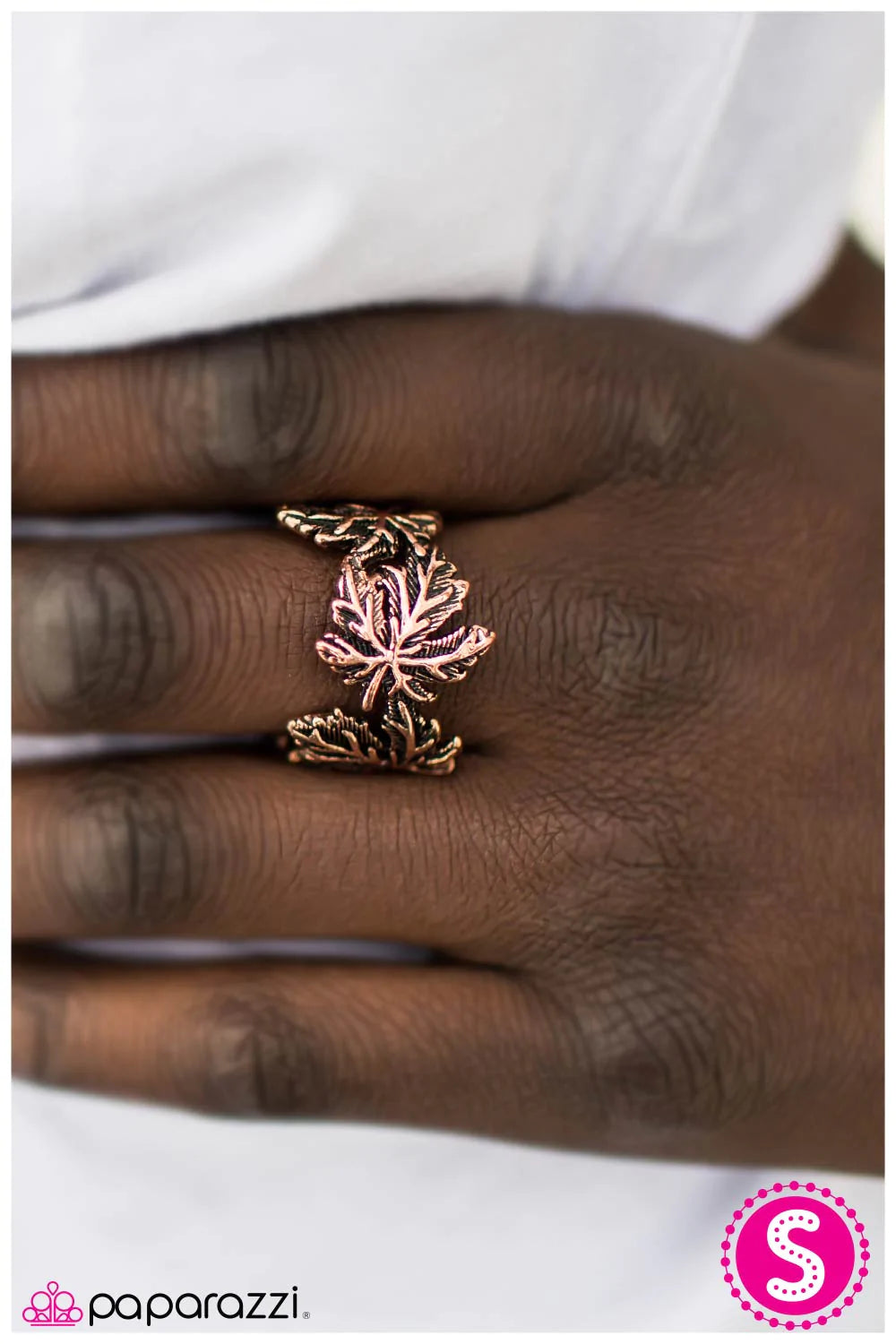 Paparazzi Ring ~ If You LEAF - Copper