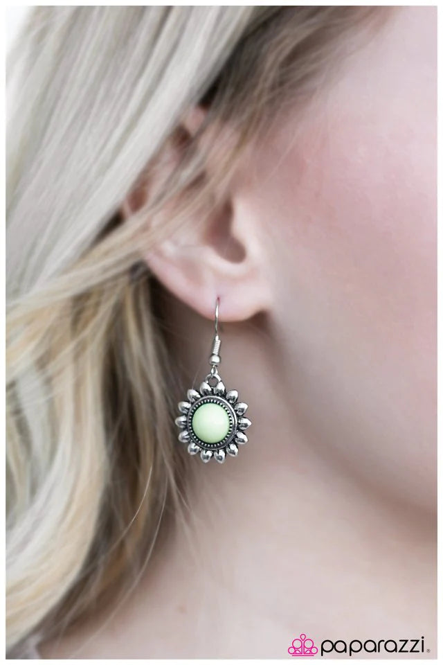 Paparazzi Earring ~ Pep Rally - Green