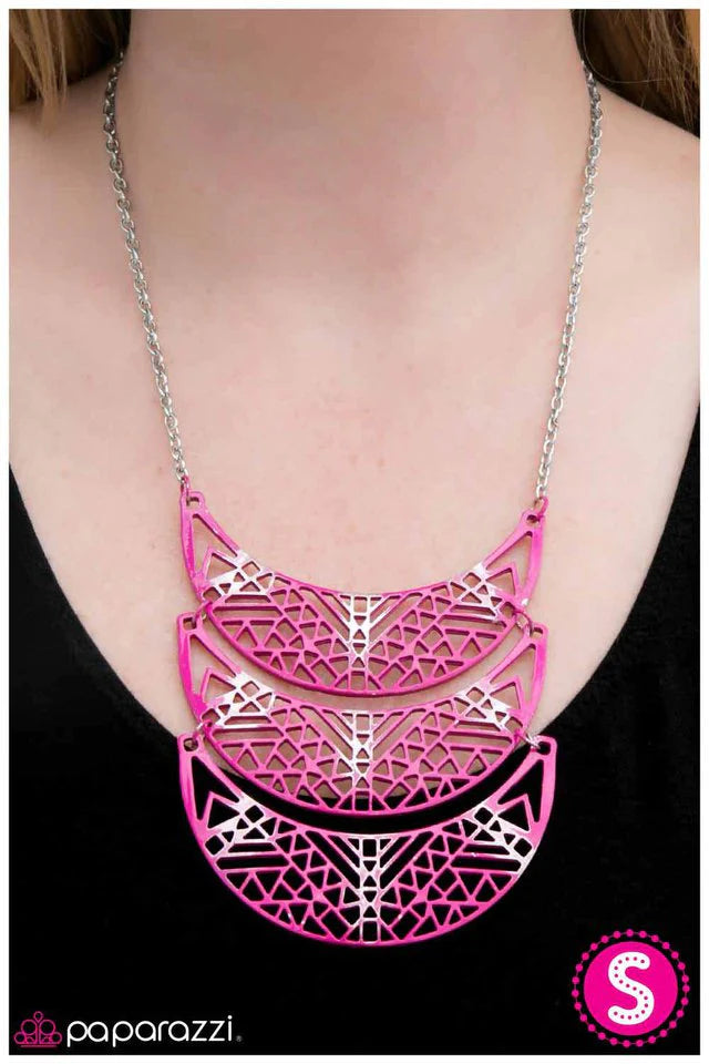 Paparazzi Necklace ~ All INTENSE and Purposes - Pink