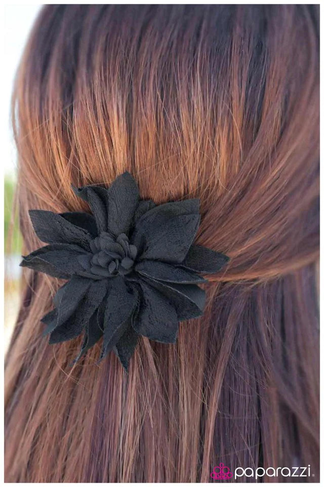 Paparazzi Hair Accessories ~ Standing BLOOM Only - Black