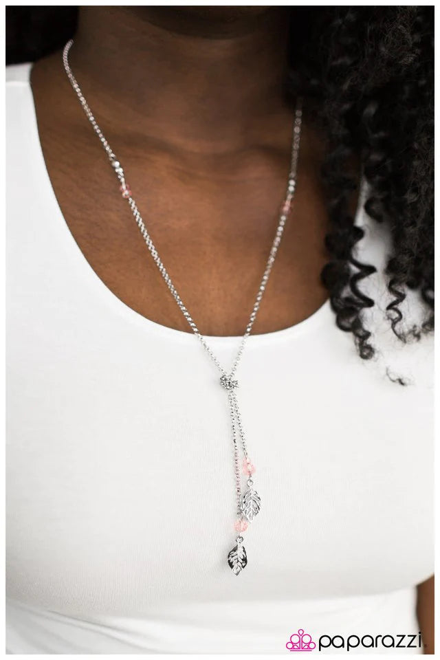 Paparazzi Necklace ~ LEAF It Be! - Pink