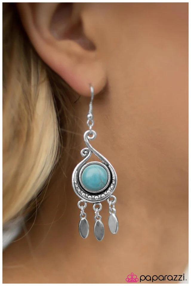 Paparazzi Earring ~ Western Dreams - Blue