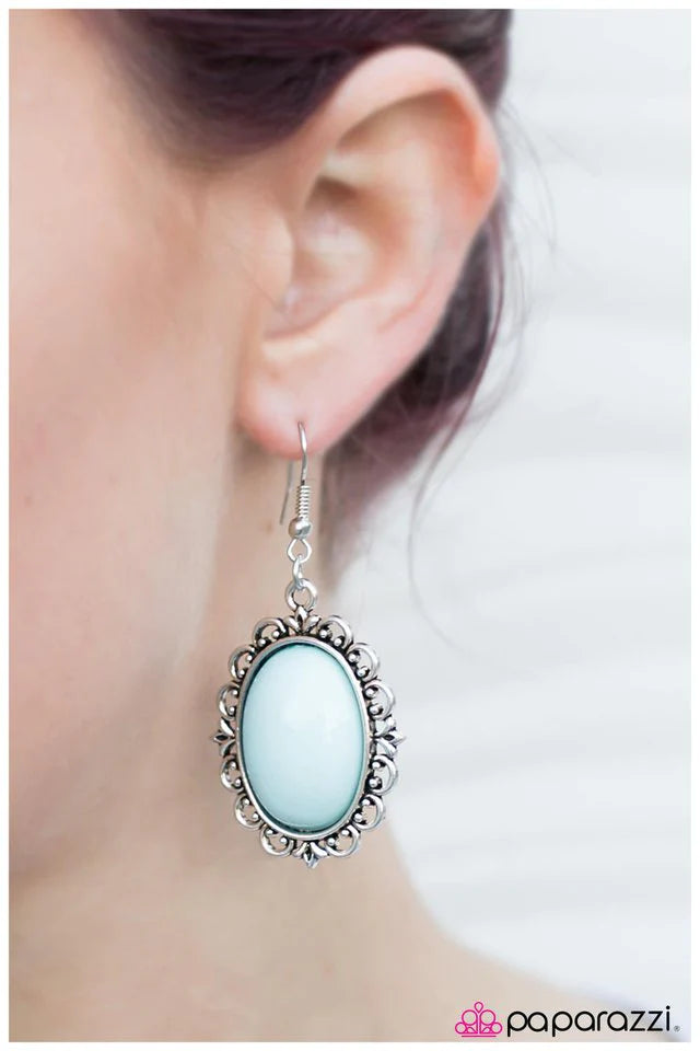 Paparazzi Earring ~ High Class Affair - Blue