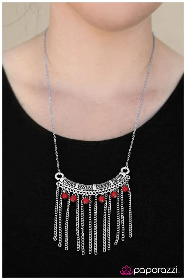 Paparazzi Necklace ~ Salsa Dancer - Red