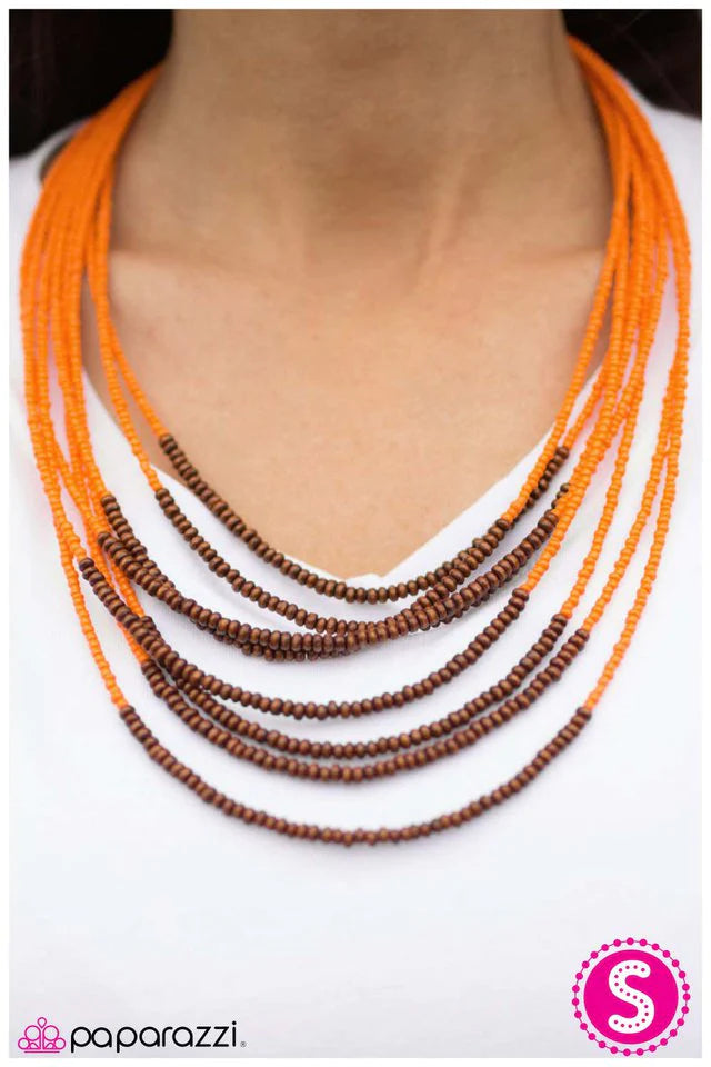 Paparazzi Necklace ~ The Savannah Plains - Orange