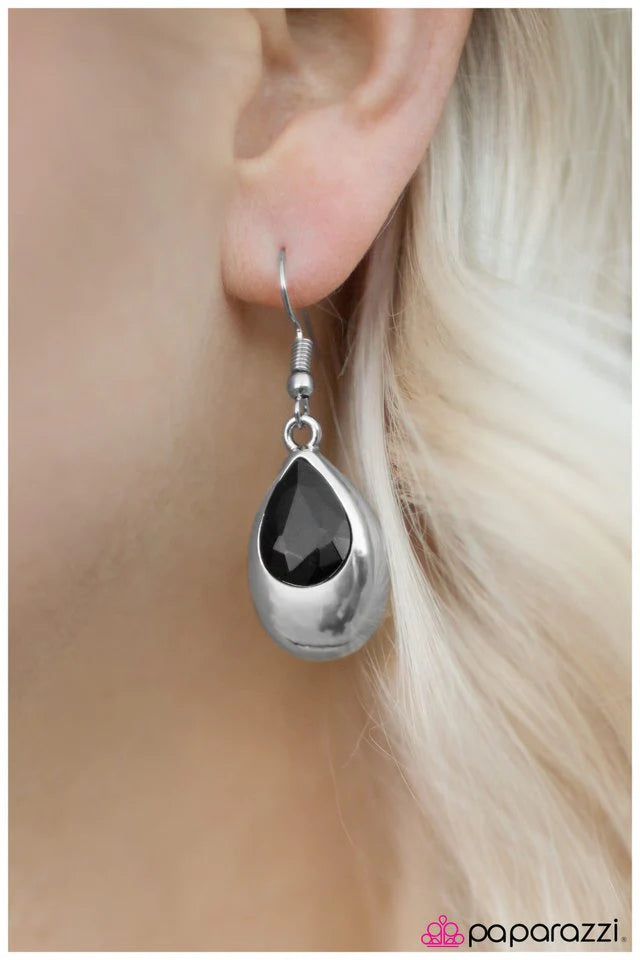 Pendiente Paparazzi ~ Brillando con belleza - Negro