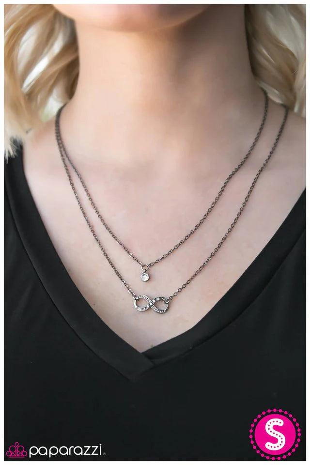Paparazzi Necklace ~ My Forever - Black