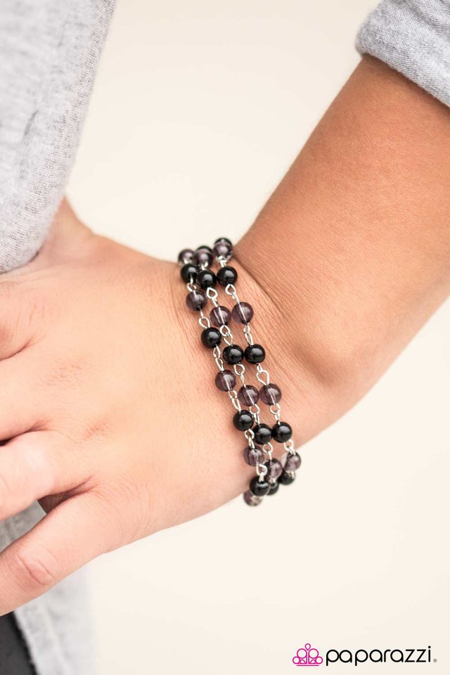 Pulsera Paparazzi ~ Aventuras coloridas - Negro