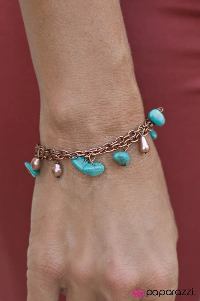 Pulsera Paparazzi ~ CANYON ¿Do The Can-Can? - Azul