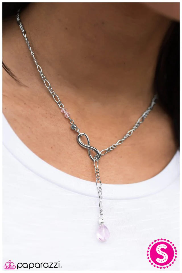 Paparazzi Necklace ~ If Tomorrow Never Comes - Pink