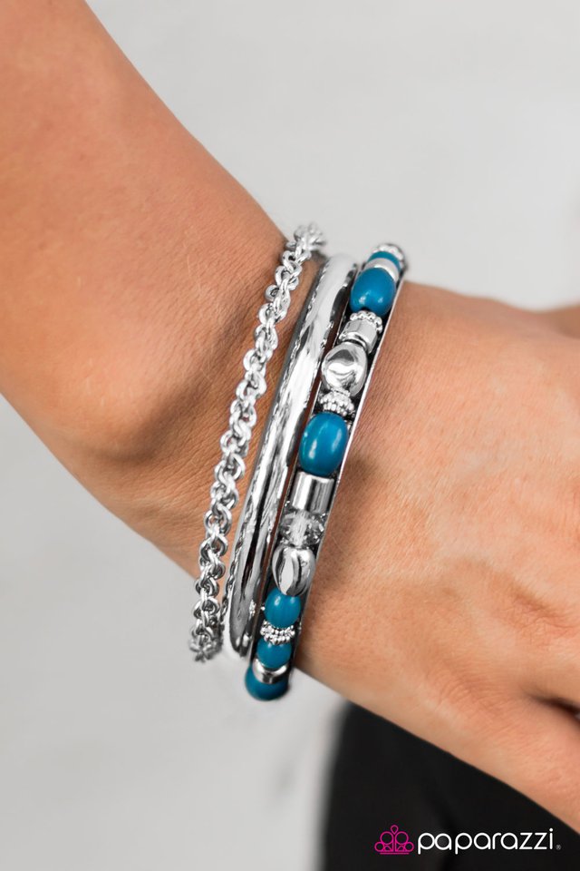 Pulsera Paparazzi ~ Beach Lounge - Azul