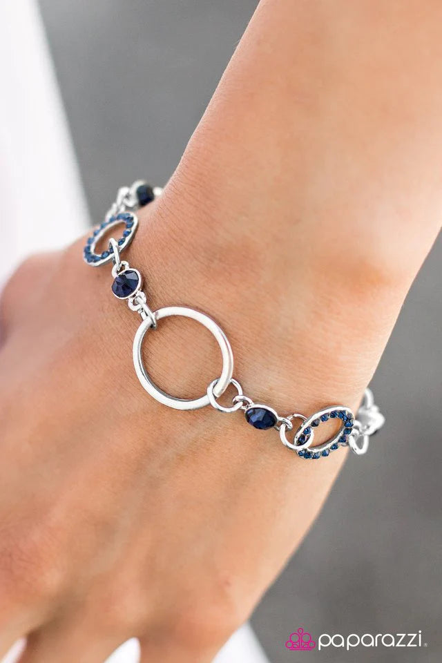 Pulsera Paparazzi ~ Vive, ama, brilla. - Azul