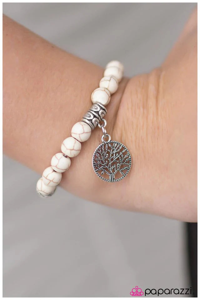 Paparazzi Bracelet ~ Save A Tree - White