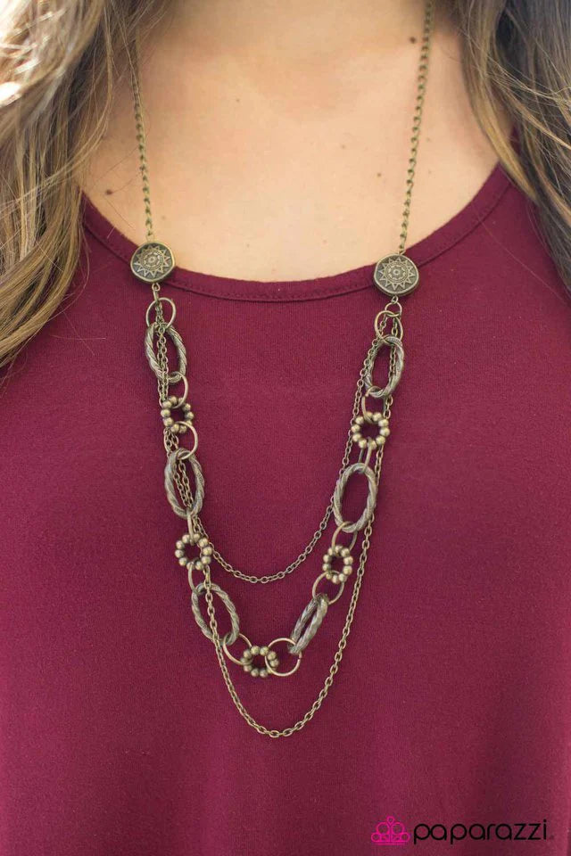 Paparazzi Necklace ~ Everything Under The Sun - Brass