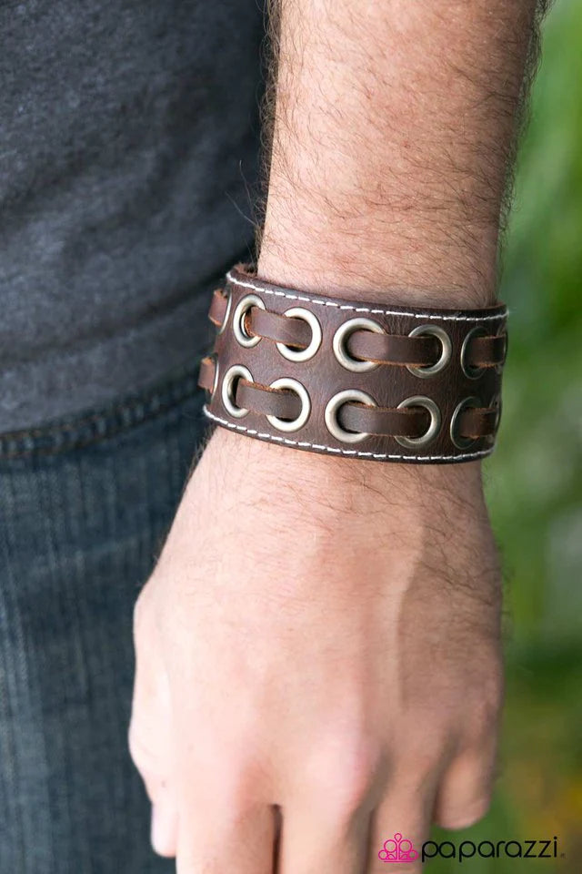 Paparazzi Bracelet ~ Touchdown - Brown