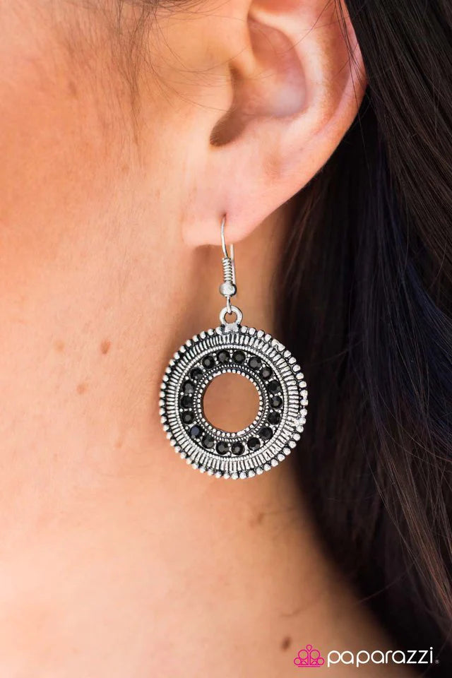 Paparazzi Earring ~ I WHEEL Survive - Black