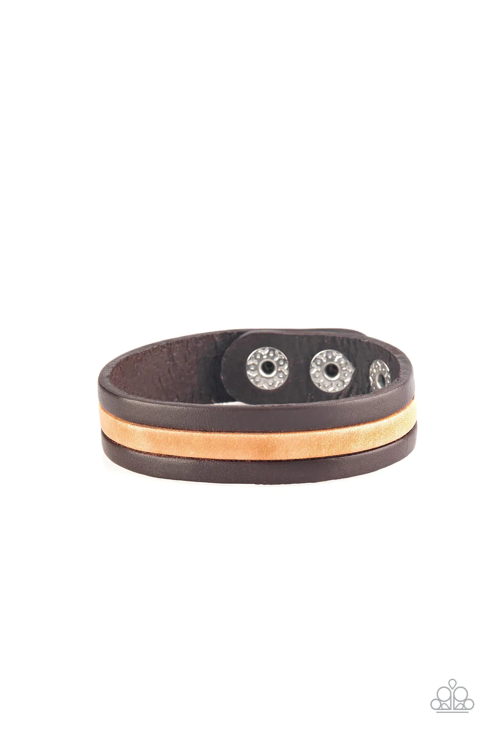 Paparazzi Bracelet ~ Plain View - Brown