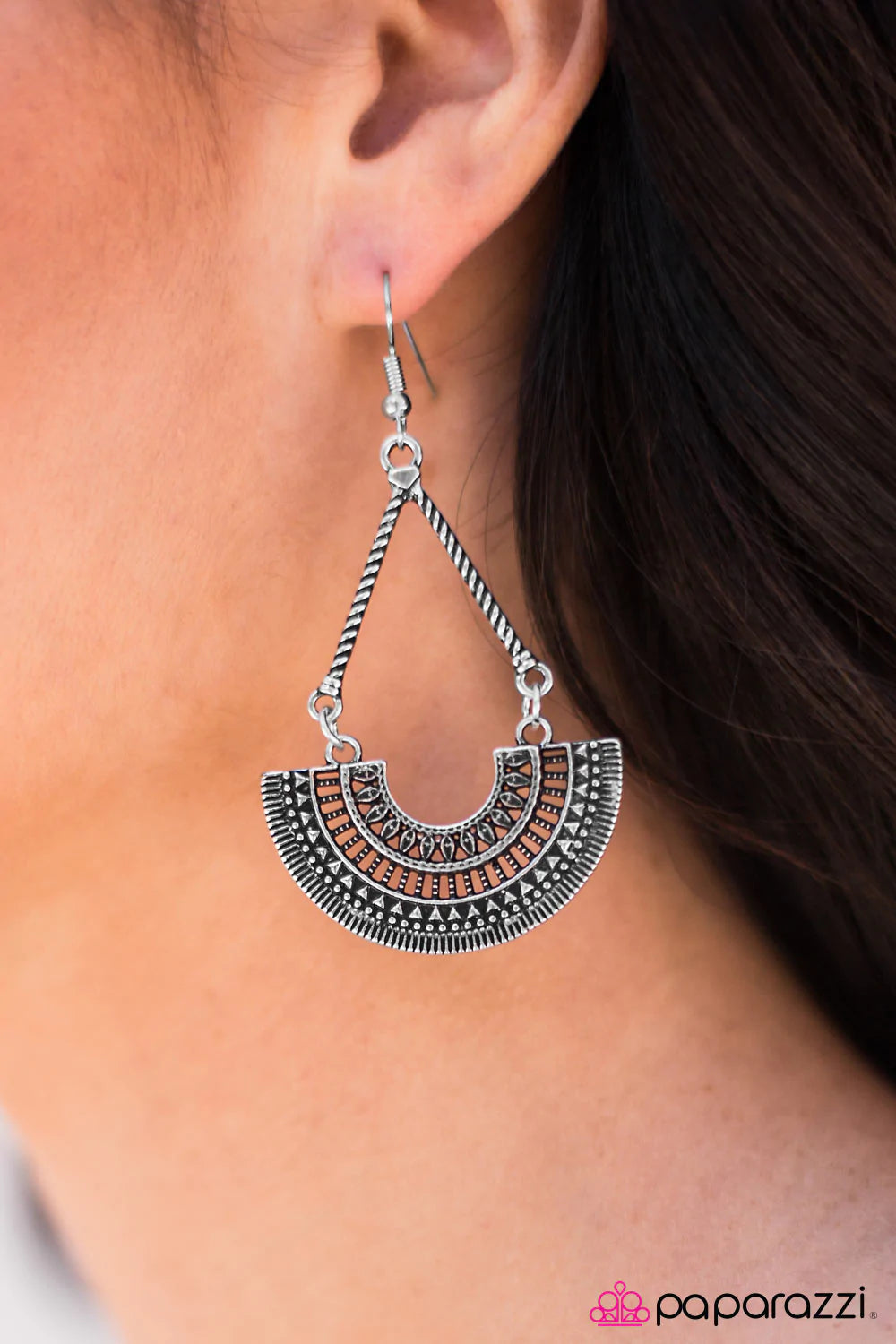 Paparazzi Earring ~ Ridin Rainbows - Silver