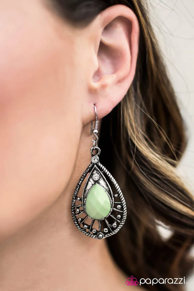 Paparazzi Earring ~ Colorcopia - Green