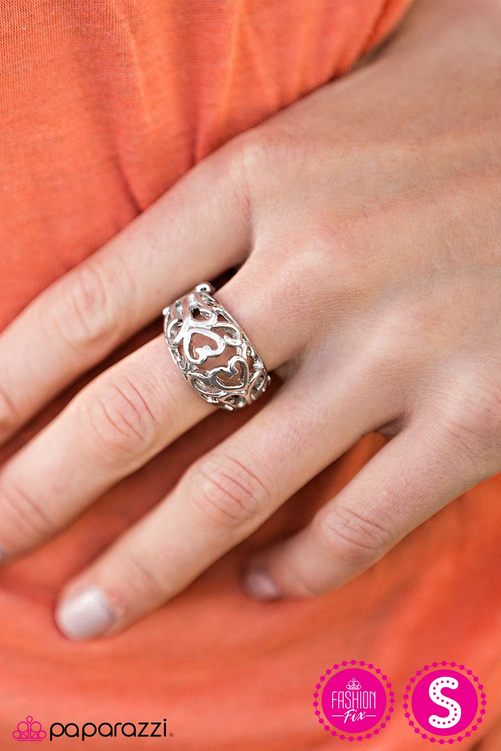 Paparazzi Ring ~ Open Hearts - Silver