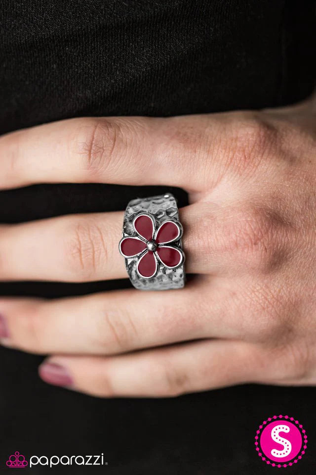 Paparazzi Ring ~ Flower Patrol - Red
