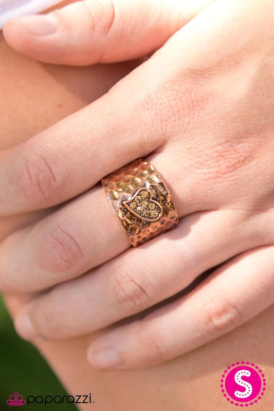 Paparazzi Ring ~ March To Your Own HEART Beat - Copper