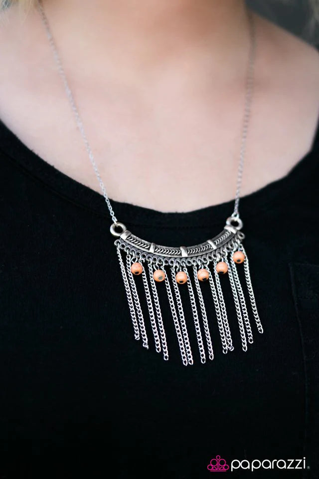 Paparazzi Necklace ~ Salsa Dancer - Orange