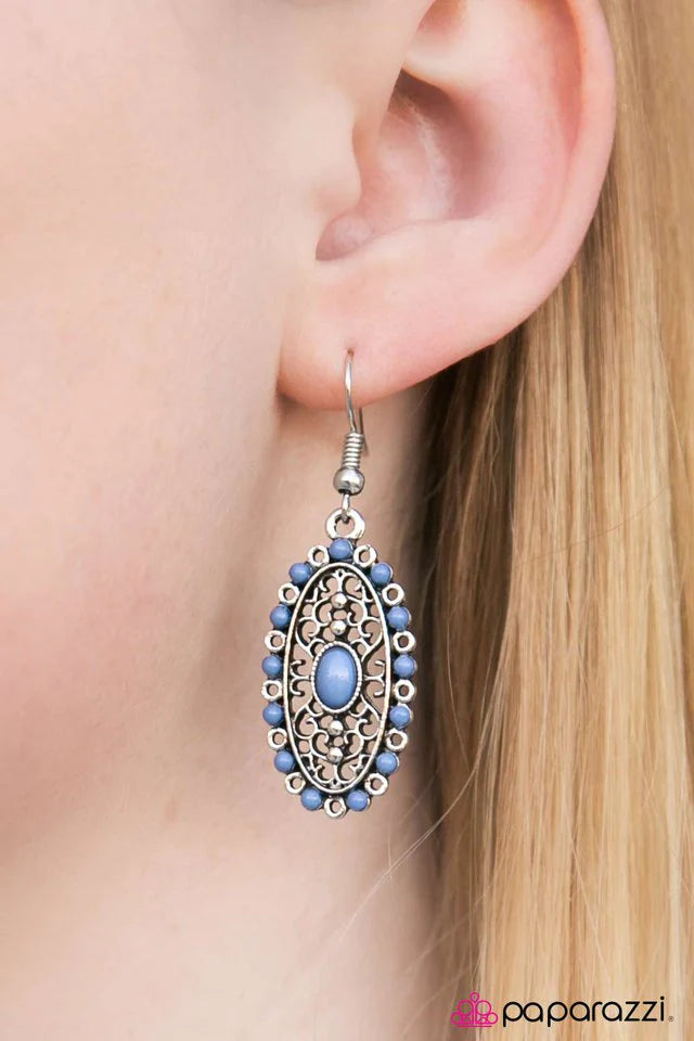 Paparazzi Earring ~ Rio Carnival - Blue