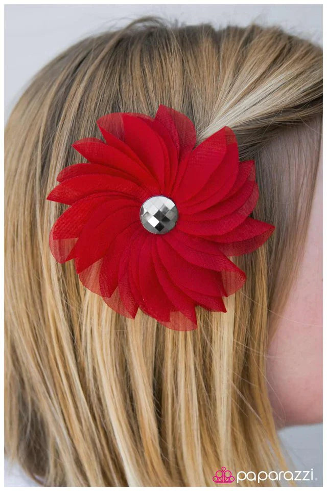 Paparazzi Hair Accessories ~ Fanfare - Red