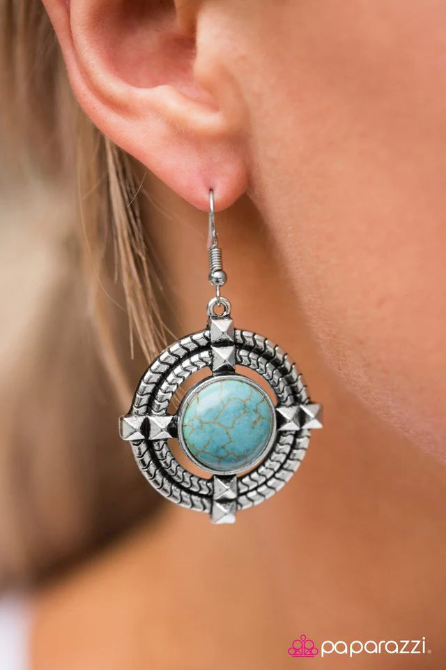 Paparazzi Earring ~ Command Center - Blue