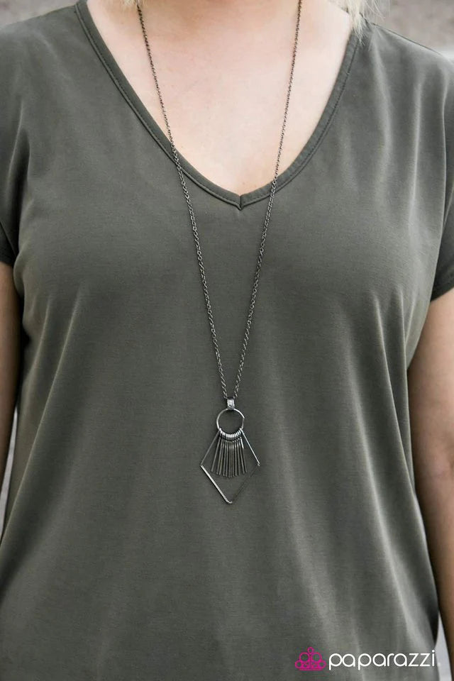 Paparazzi Necklace ~ Dead OAR Alive - Black