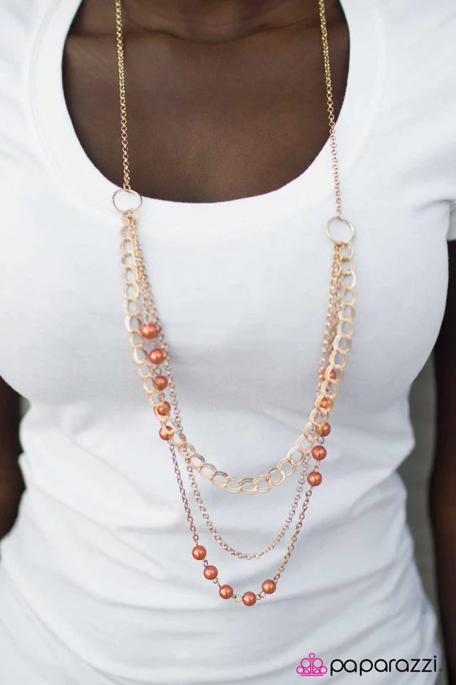 Paparazzi Necklace ~ Dream Walking- Orange