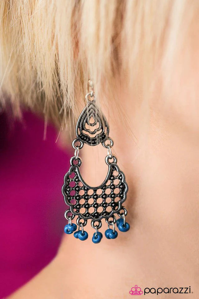 Paparazzi Earring ~ Canyon Colors - Blue