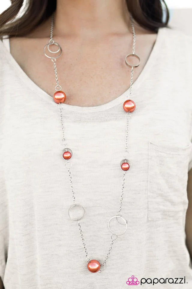 party dress princess orange necklace Steward Mini Dress Orange