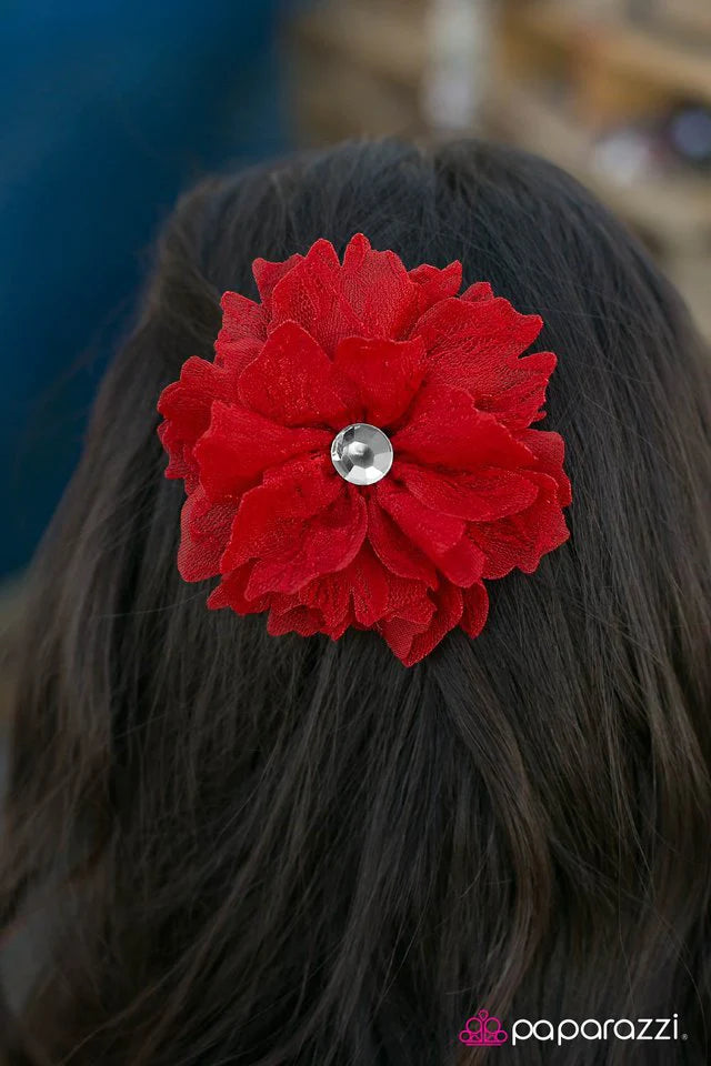 Paparazzi Hair Accessories ~ Best LACE Forward - Red