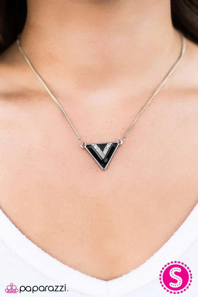 Paparazzi Necklace ~ Youve Been Warned - Black