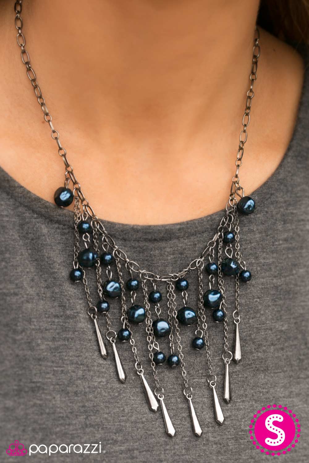 Paparazzi Necklace ~ Midnight Lights - Blue