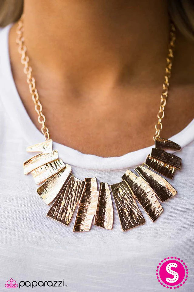 Paparazzi Necklace ~ My Cave, My Rules! - Gold