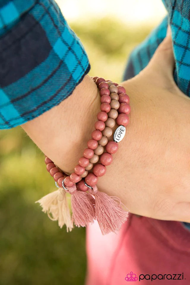 Paparazzi Bracelet ~ Studying Abroad - Pink