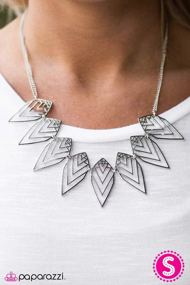 Paparazzi Necklace ~ Endangered Species - Silver