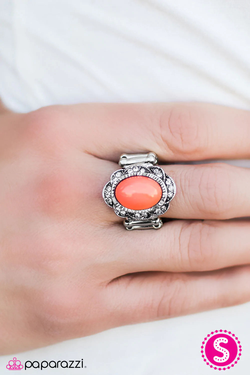Paparazzi Ring ~ Down The GARDENIA Path - Orange