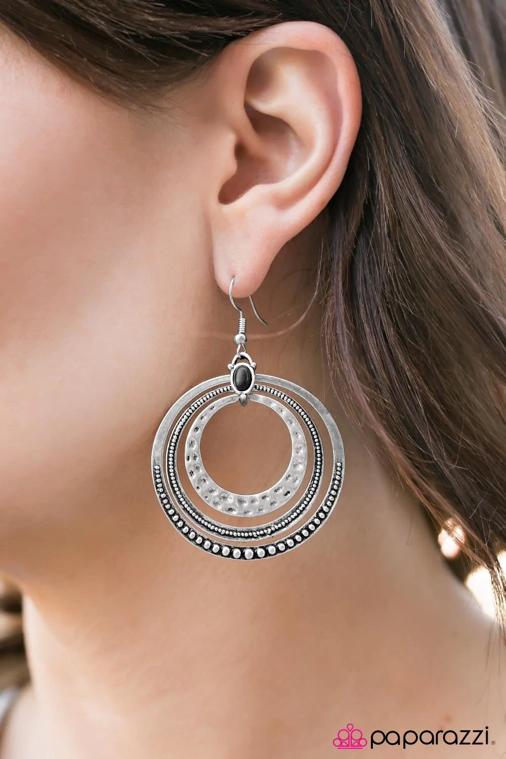 Paparazzi Earring ~ Mountain Meadows - Black