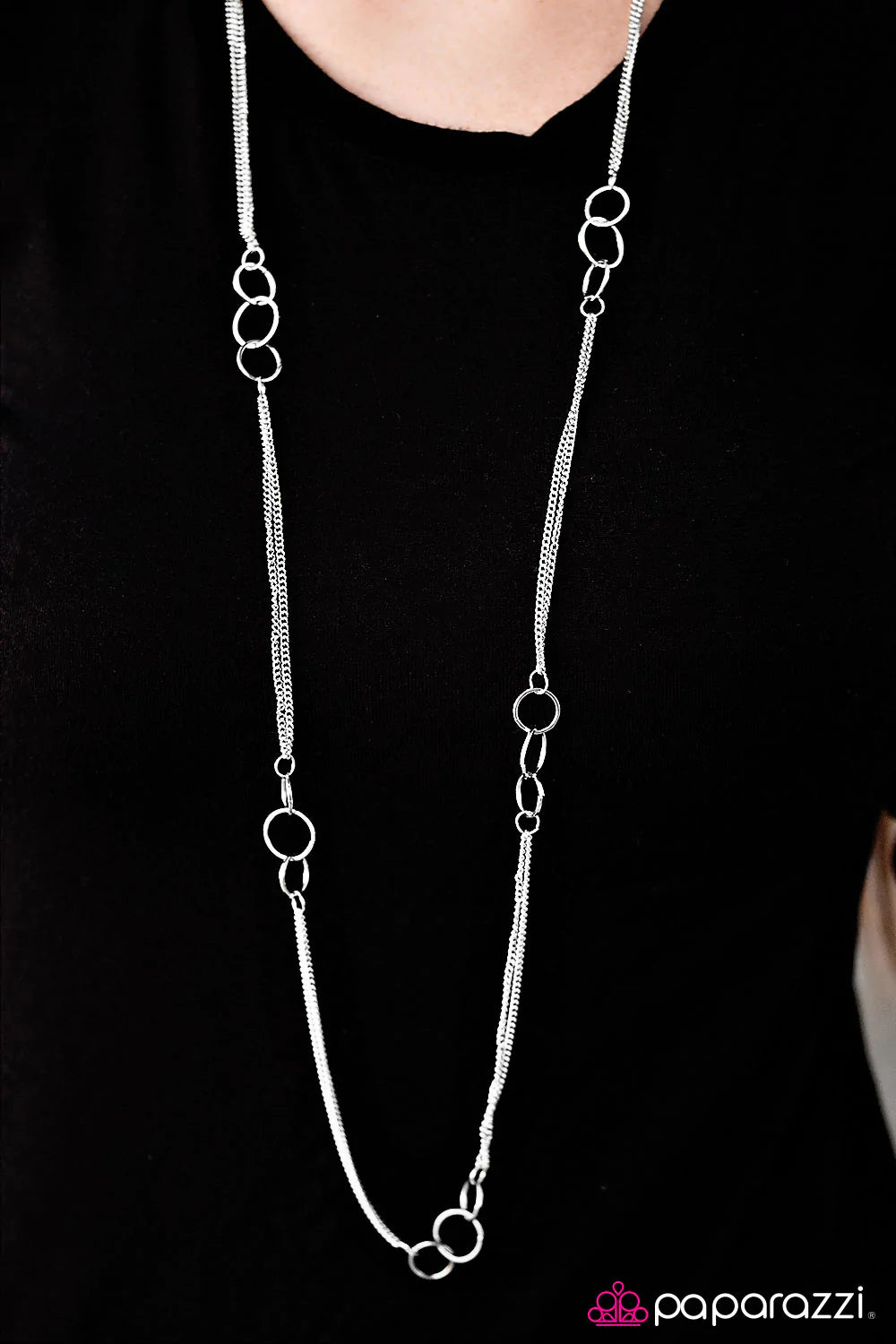 Paparazzi Necklace ~ Music Night - Silver