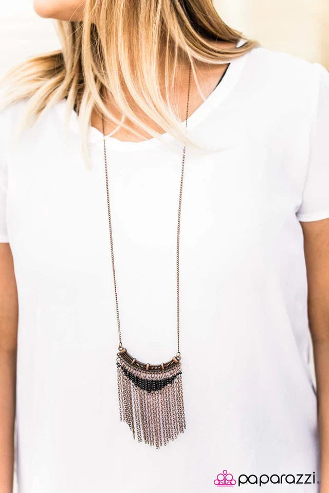 Paparazzi Necklace ~ Down In The Valley - Copper