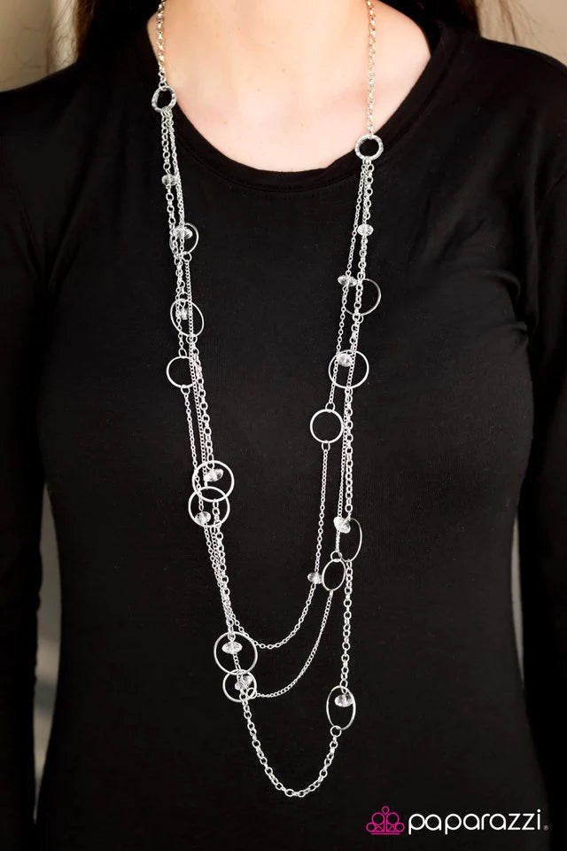 Paparazzi Necklace ~ Footloose and Fancy Free - White