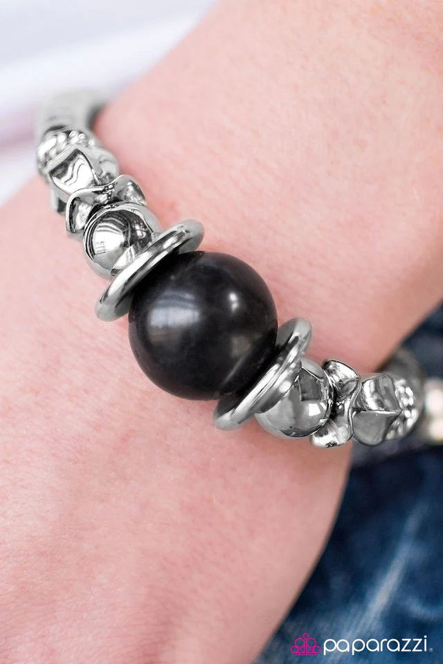 Paparazzi Bracelet ~ Brace Yourself - Black