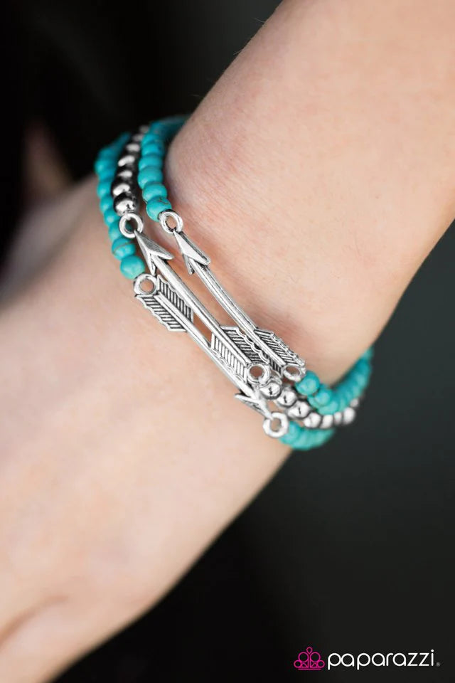 Pulsera Paparazzi ~ ¡Preparados, apunten, fuego! - Azul