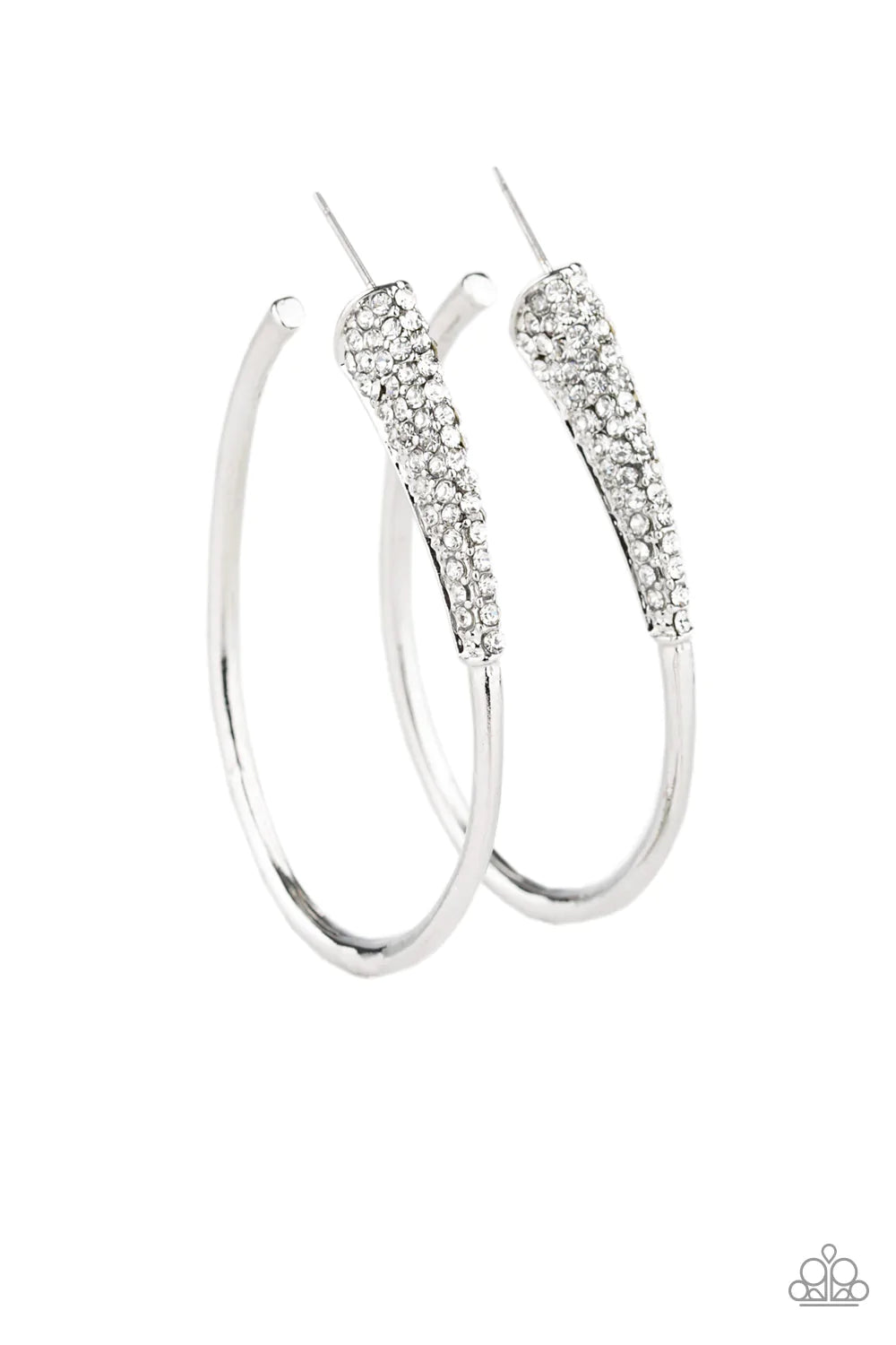 Paparazzi Earring ~ Winter Ice - White